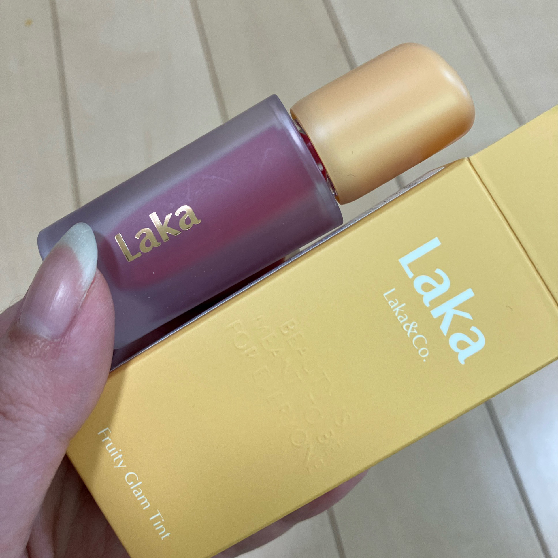 フルーティーグラムティント/Laka/リップティントを使ったクチコミ（1枚目）