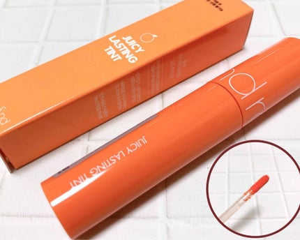 ジューシーラスティングティント/rom&nd/リップティントを使ったクチコミ(4枚目)