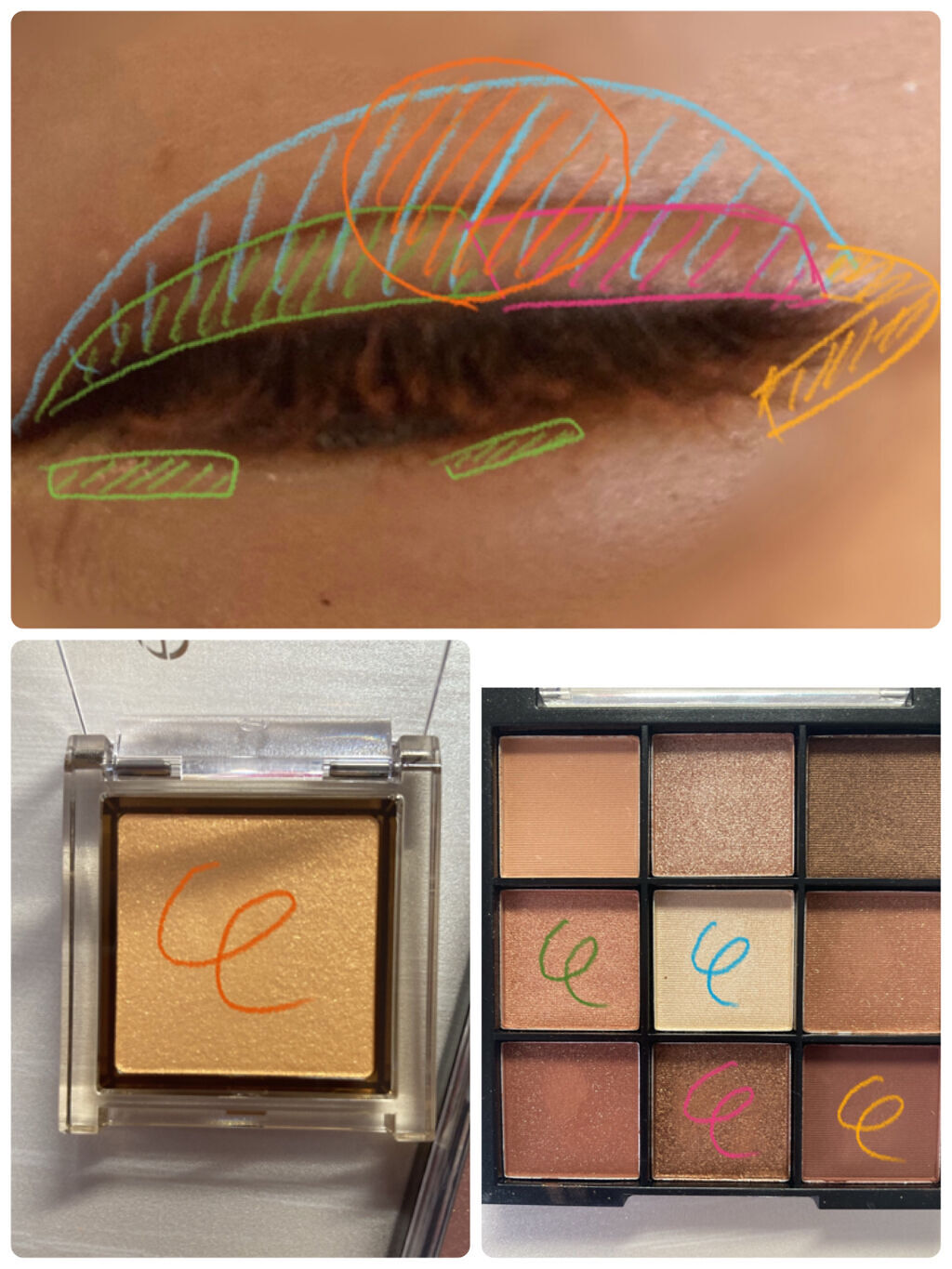 UR GLAM　BLOOMING EYE COLOR PALETTE/U R GLAM/アイシャドウパレットを使ったクチコミ（3枚目）