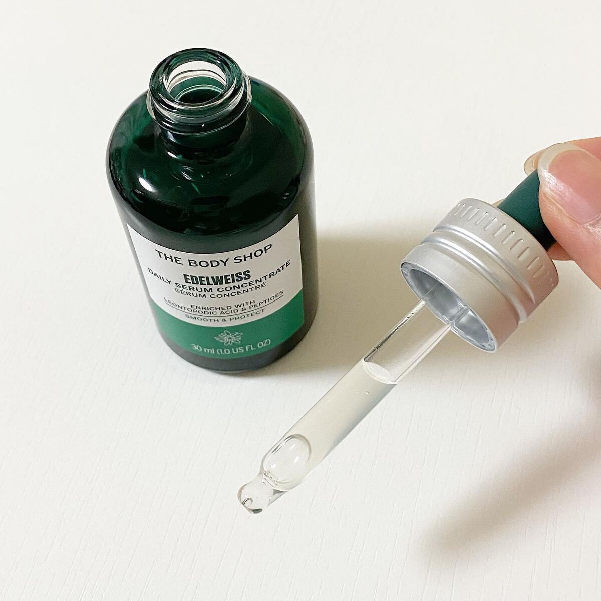 THE BODY SHOP EDW コンセントレート セラムのクチコミ「『エーデルワイス　コンセントレートセラム』
.
リニューアル発売🎉
天然由来成分99％配合の贅.....」（2枚目）