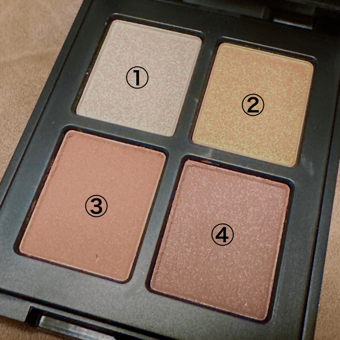 エトワルローズ 4色アイシャドウ 10 ミエル/Étoile Rose/アイシャドウパレットを使ったクチコミ（2枚目）