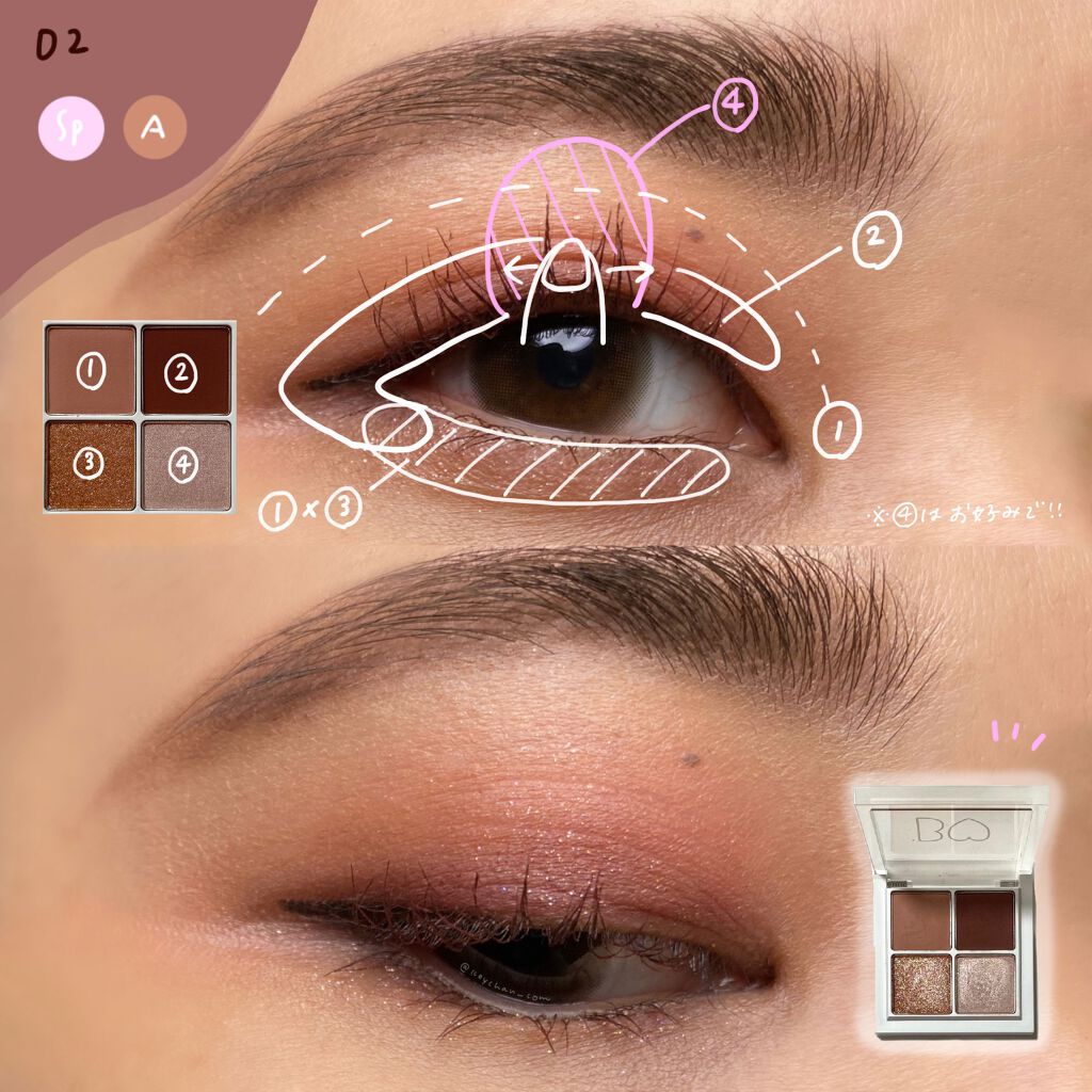 THE アイパレR/b idol/アイシャドウパレットを使ったクチコミ（3枚目）