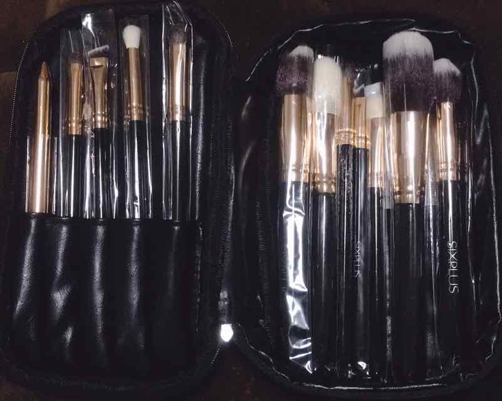 SIXPLUS アイメイクブラシ12本セット 化粧ポーチ付き (ブラック)/SIXPLUS/メイクブラシを使ったクチコミ(2枚目)