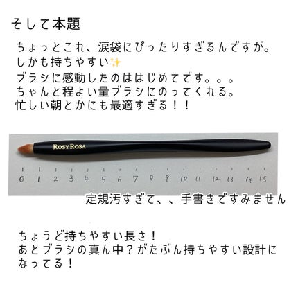 ロージーローザ マルチユースブラシ〈ポイント〉のクチコミ「LIPSではじめて当選しましたぁぁ!!
すごい!このブラシすごい!
○アイシャドウ ○涙袋.....」(3枚目)