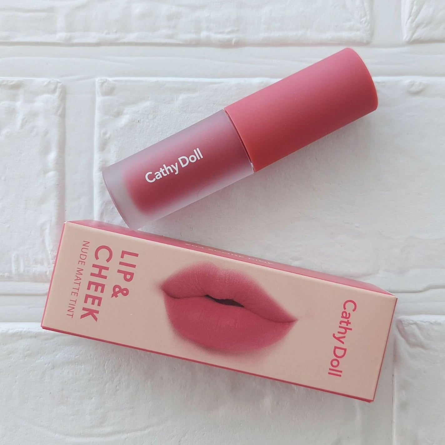 リップアンドチーク ヌードマットティント/CathyDoll/リップティントを使ったクチコミ(7枚目)