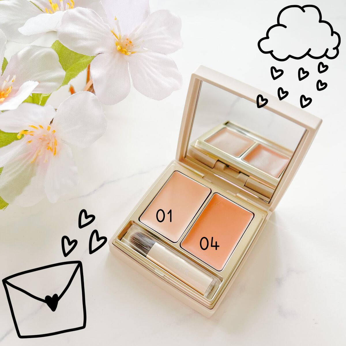 フローレスカバーコンシーラー/RMK/パレットコンシーラーを使ったクチコミ(2枚目)