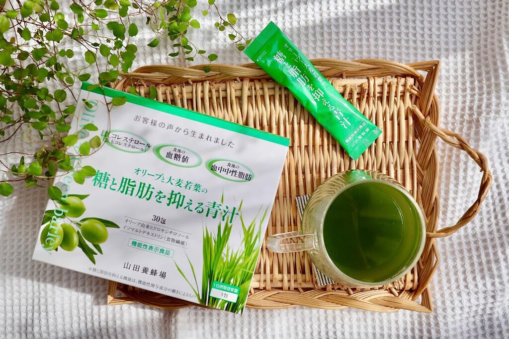 オリーブと大麦若葉の糖と脂肪を抑える青汁 /山田養蜂場(健康食品)/青汁を使ったクチコミ(1枚目)