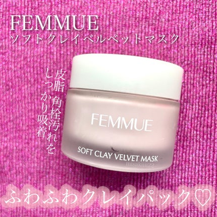 ソフトクレイ ベルベットマスク/FEMMUE/洗い流すパック・マスクを使ったクチコミ(1枚目)