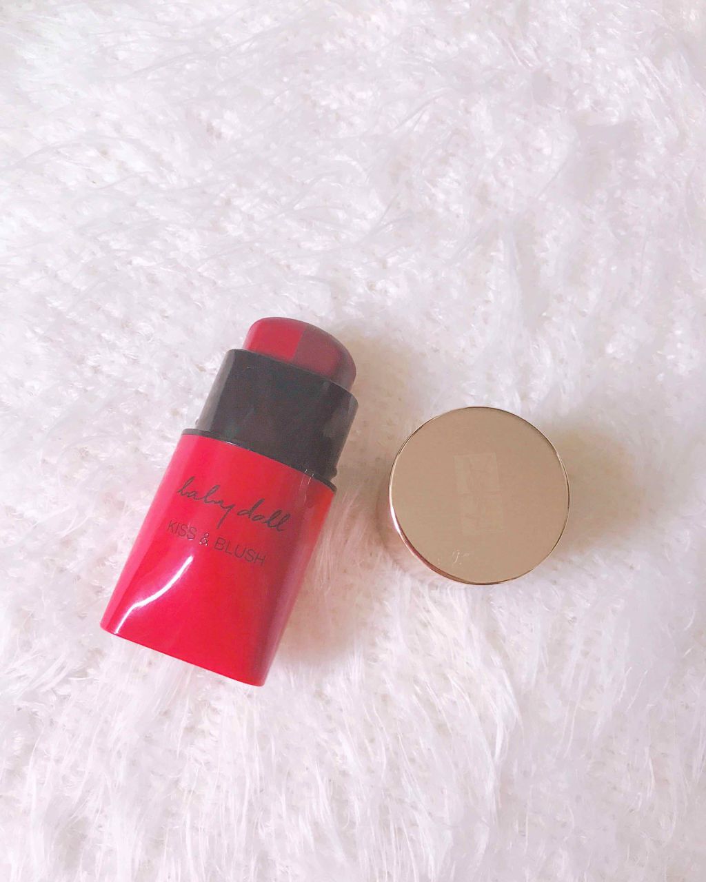 ベビードール キッス＆ブラッシュ デュオスティック No.7 フロム マイルド トゥ スパイシー/YVES SAINT LAURENT BEAUTE/ジェル・クリームチークを使ったクチコミ（1枚目）