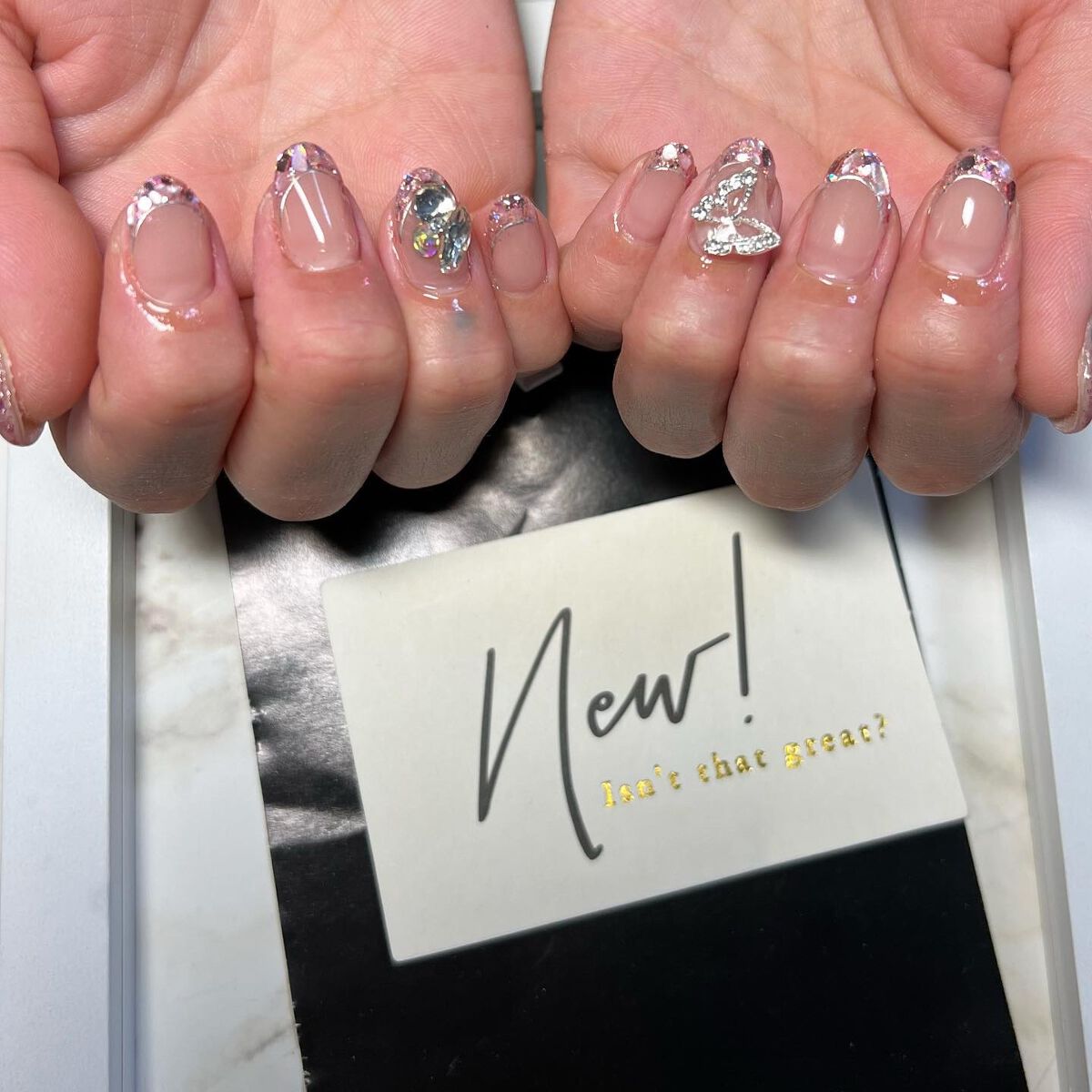 cst on LIPS 「#ガラスフレンチ#pinknails#pink#glitter..」(3枚目)