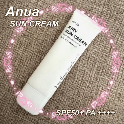 エアリーサンクリーム SPF50+PA++++/Anua/日焼け止めクリームを使ったクチコミ(1枚目)