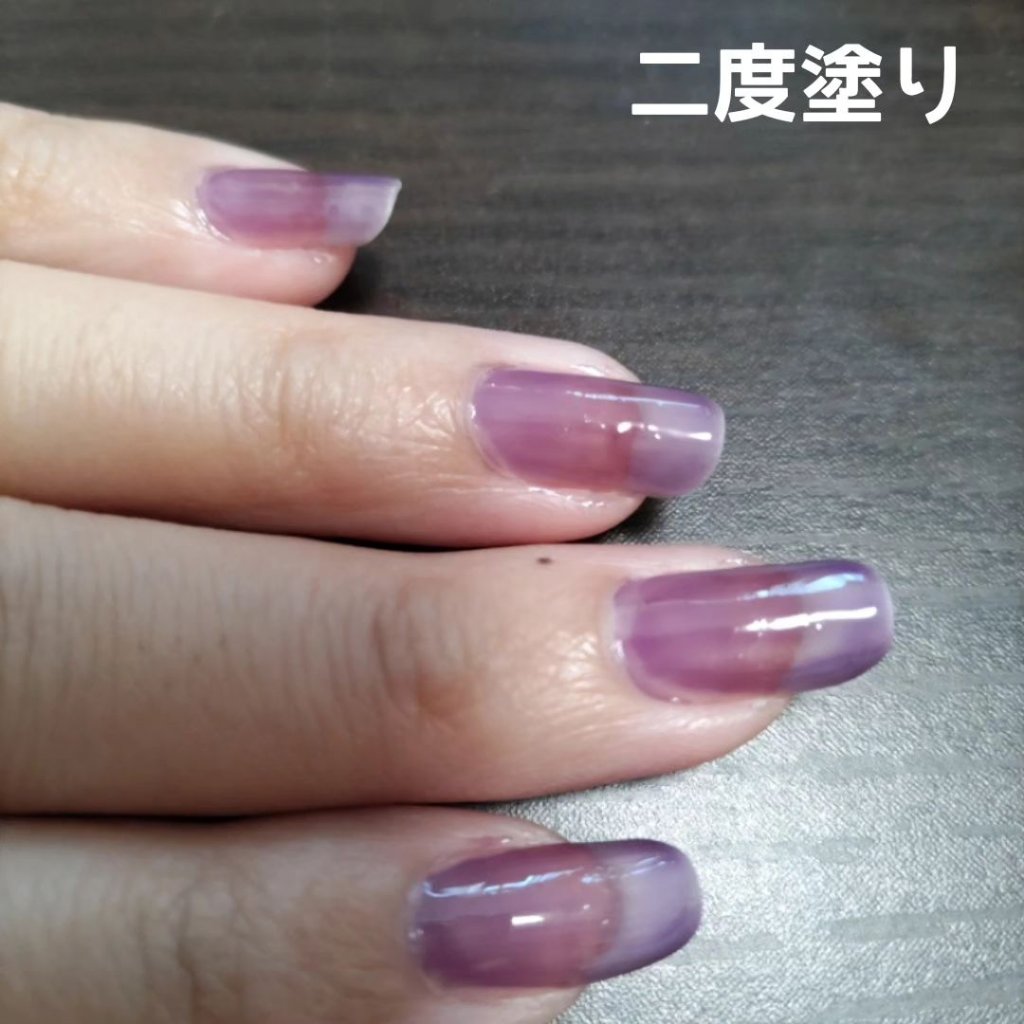 ムードペブルネイル 08 PURPLE MOOD（パープルムード）/rom&nd/マニキュアを使ったクチコミ（3枚目）