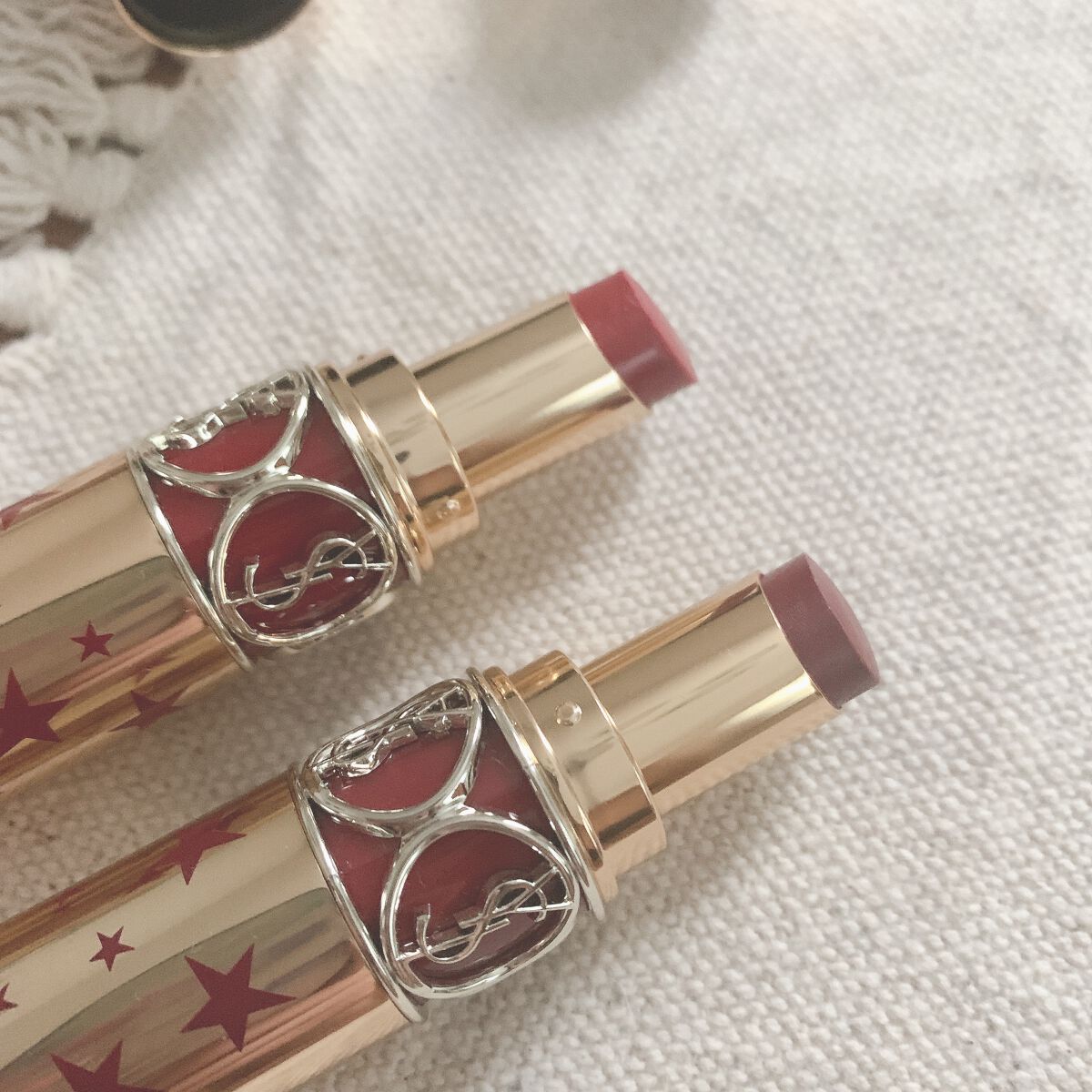 ルージュ ヴォリュプテ シャイン/YVES SAINT LAURENT BEAUTE/口紅を使ったクチコミ（2枚目）