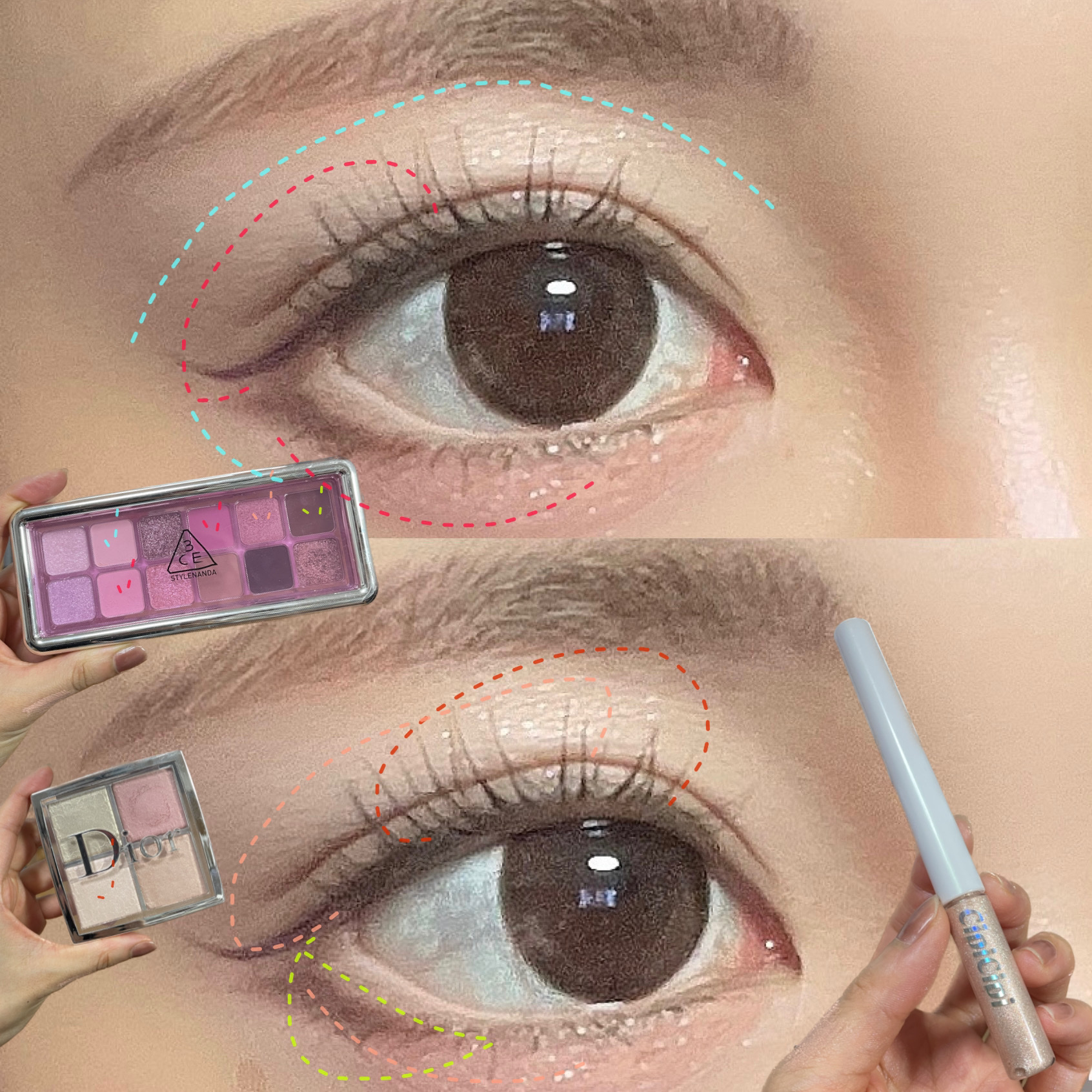 3CE ニューテイク アイシャドウパレット/3CE/アイシャドウパレットを使ったクチコミ（3枚目）