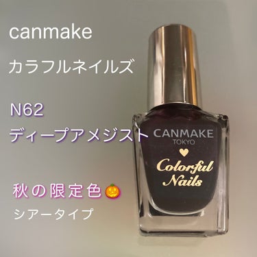 カラフルネイルズ N62 ディープアメジスト/キャンメイク/マニキュアを使ったクチコミ（1枚目）