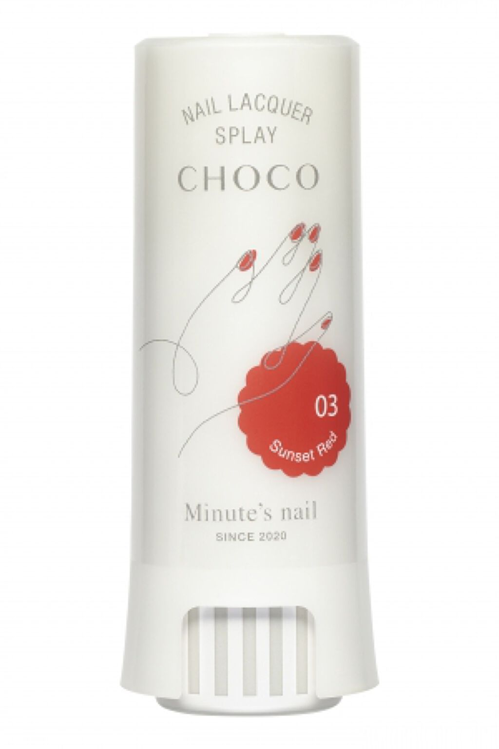 CHOCO Minute's nail 03 Sunset Red
