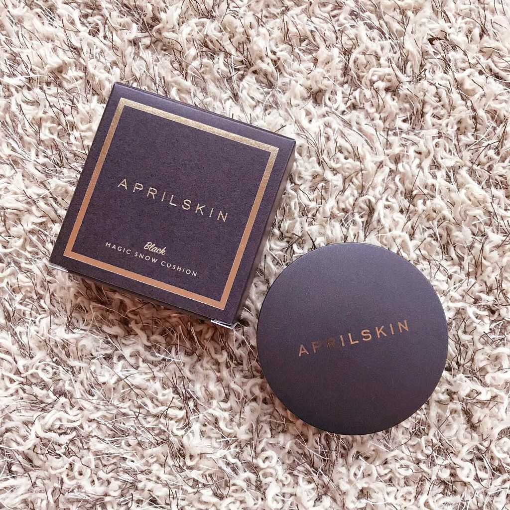 マジックスノークッション ブラック 2.0/APRILSKIN/クッションファンデーションを使ったクチコミ（1枚目）