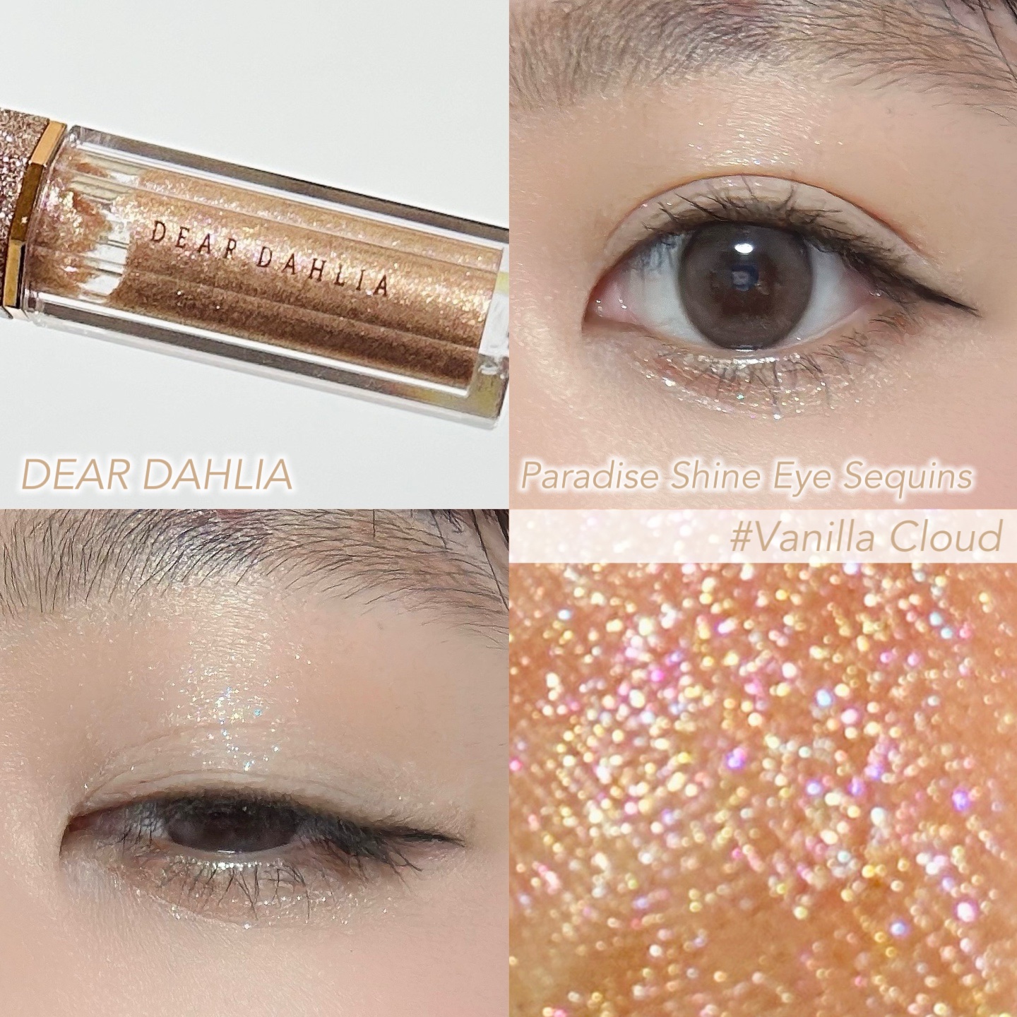 パラダイス シャイン アイ シークイン/DEAR DAHLIA/リキッドアイシャドウを使ったクチコミ（1枚目）
