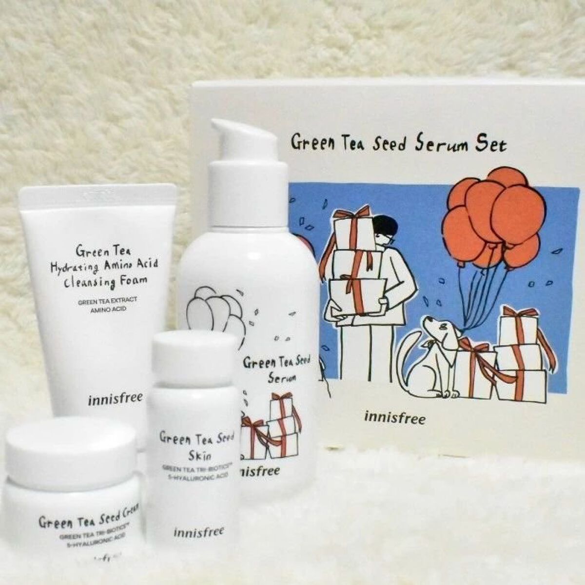 グリーンティーシード セラム N スペシャルセット/innisfree/スキンケアキットを使ったクチコミ（1枚目）