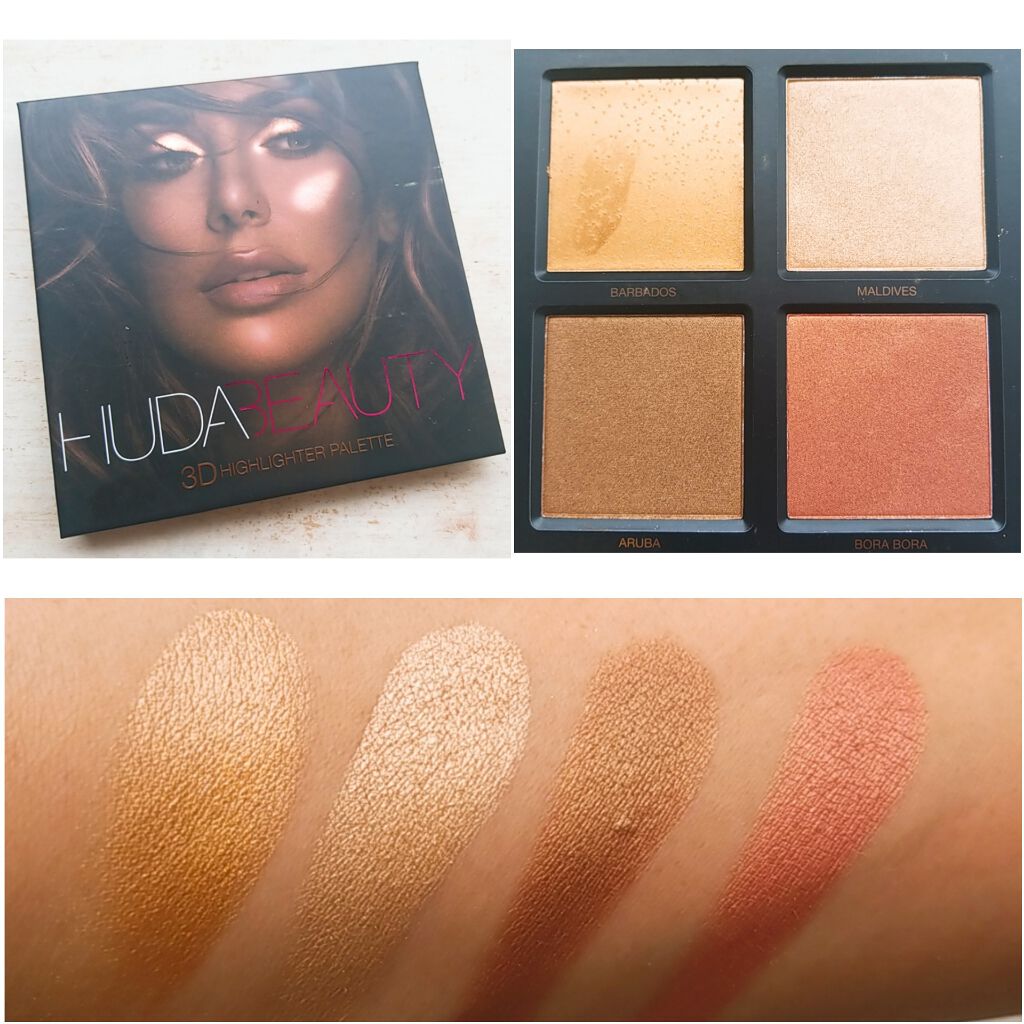 HUDA BEAUTY 3D HIGHLIGHTER PALETTE/Huda Beauty/パウダーハイライトを使ったクチコミ（2枚目）