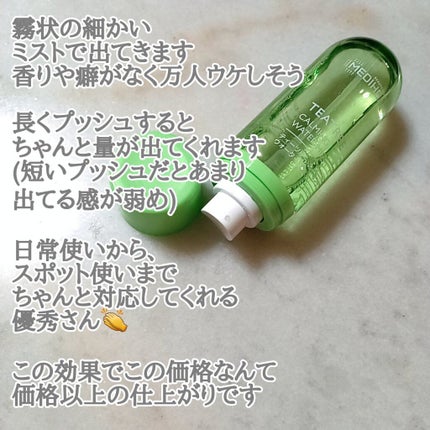 ティーツリーカーミングウォーターミスト/MEDIHEAL/ミスト状化粧水を使ったクチコミ(3枚目)
