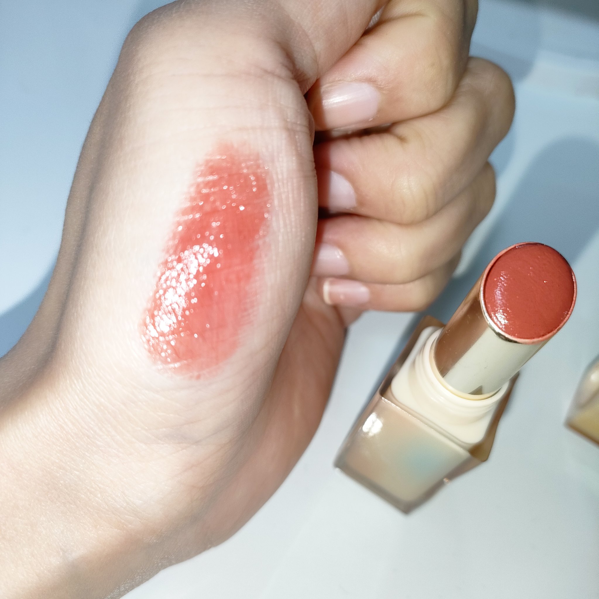 Joocyee グレーズフィルムルージュ 514 紅茶シロップ/Joocyee/口紅を使ったクチコミ（2枚目）