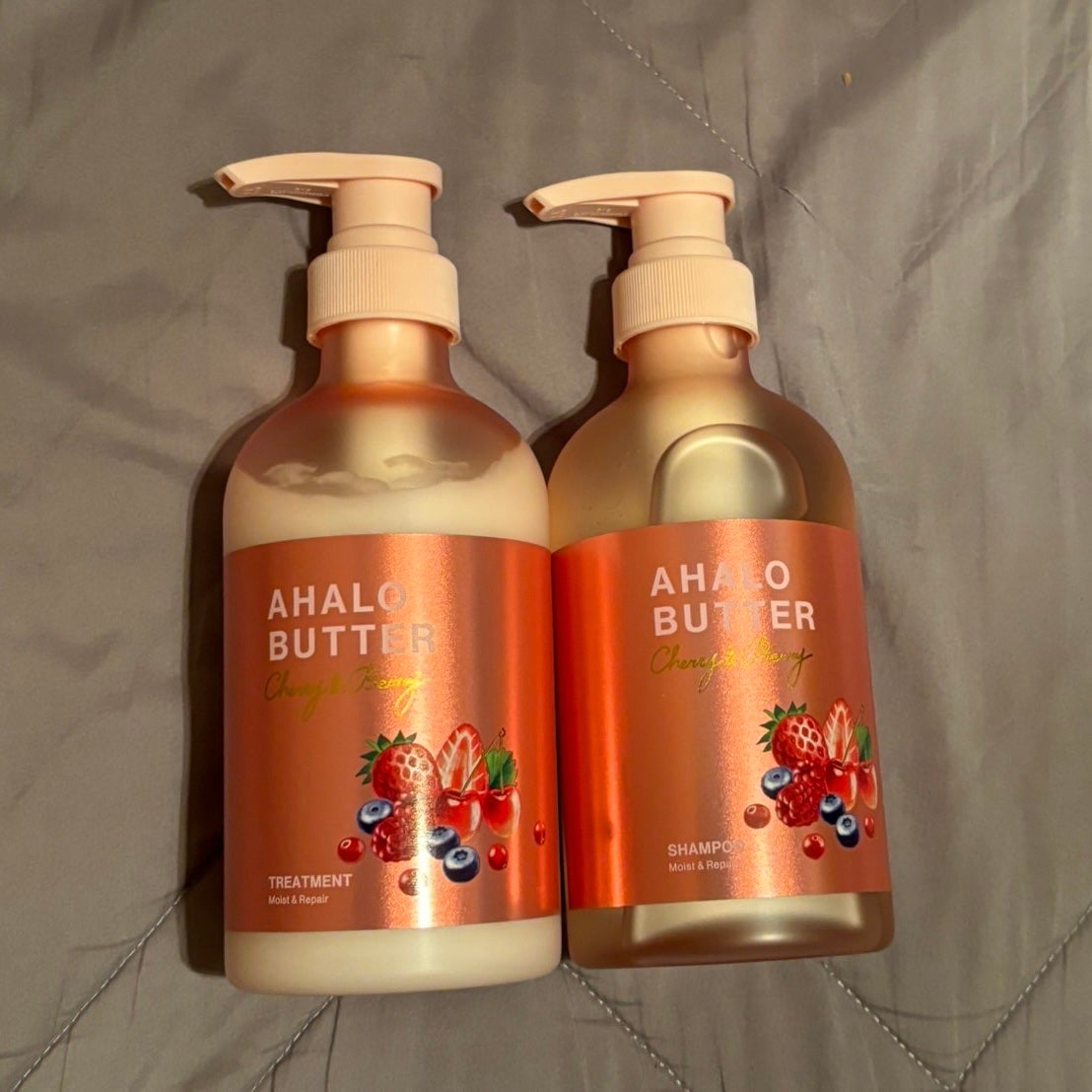 モイスト&リペア シャンプー&ヘアトリートメント 限定キット チェリーベリーブロッサムの香り/AHALO BUTTER/市販シャンプーを使ったクチコミ(2枚目)