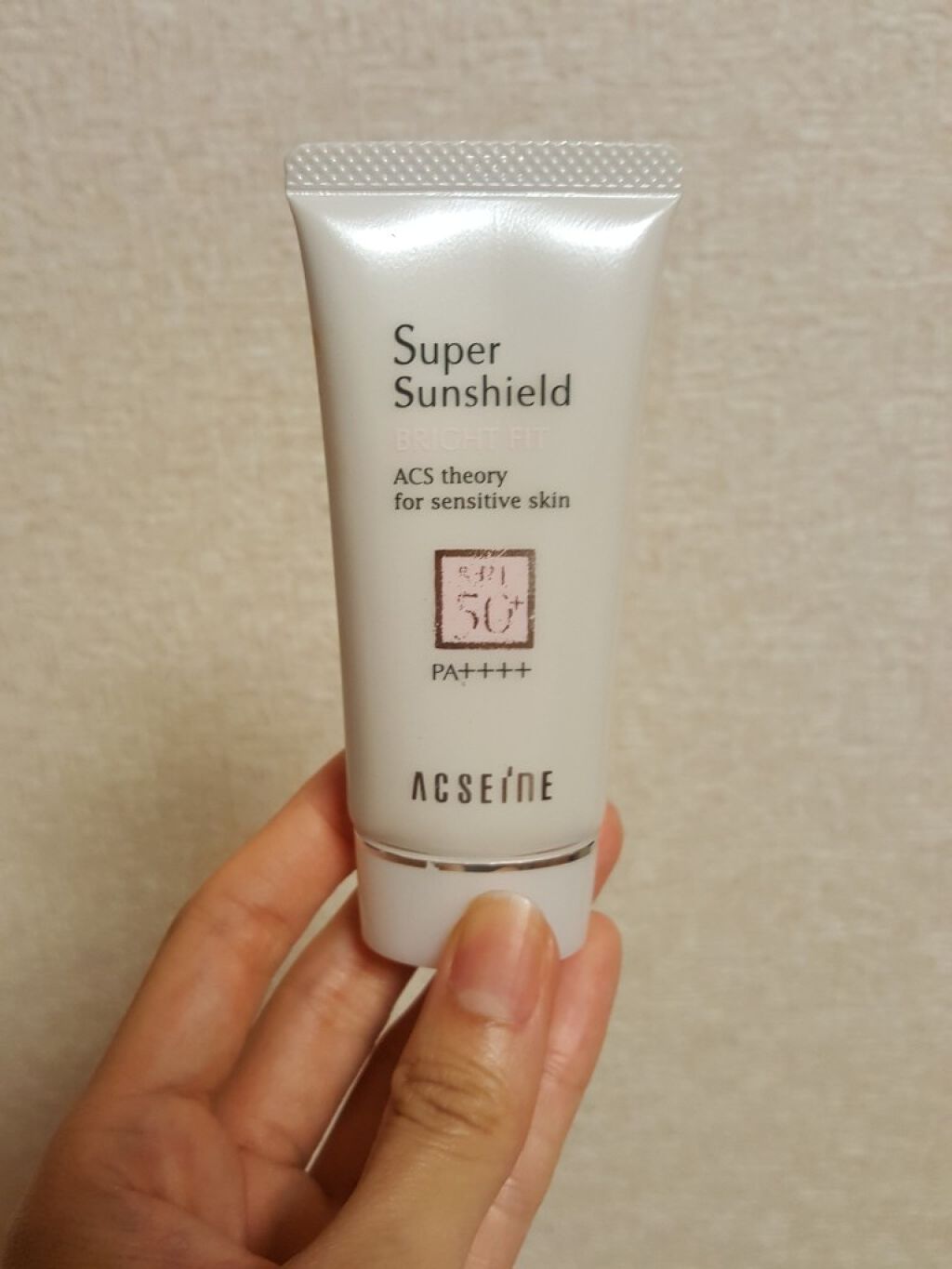 スーパーサンシールド ブライトフィット/ACSEINE/日焼け止めミルクを使ったクチコミ（1枚目）