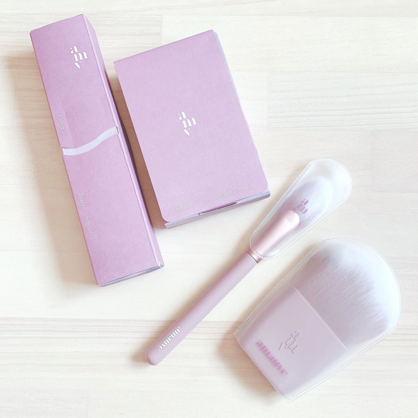 ラウンドファンブラシ201/amauve/メイクブラシを使ったクチコミ(1枚目)