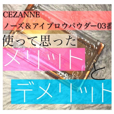 ノーズ＆アイブロウパウダー/CEZANNE/パウダーアイブロウを使ったクチコミ（1枚目）