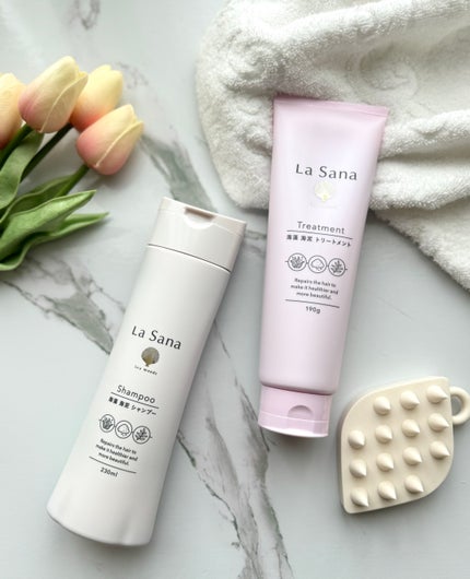 ラサーナ 海藻 海泥 シャンプー/トリートメント/ラサーナ/市販シャンプーを使ったクチコミ(4枚目)