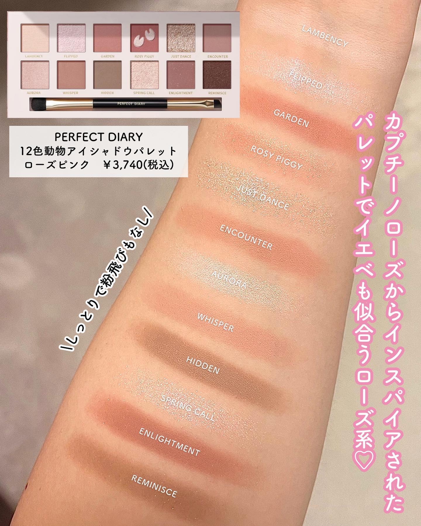 エクスプローラ12色 動物アイシャドウパレット/PERFECT DIARY/アイシャドウパレットを使ったクチコミ（3枚目）