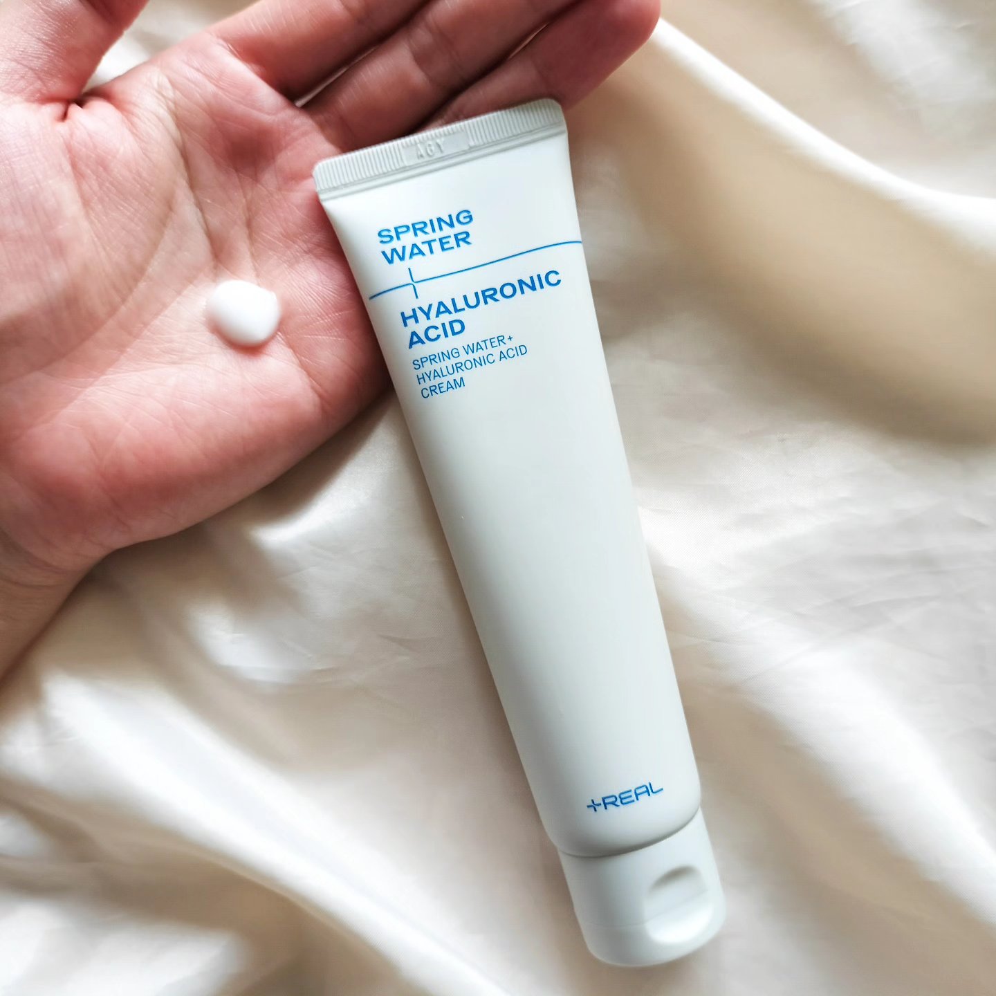 スプリングウォーター+ヒアルロン酸クリーム/+REAL/フェイスクリームを使ったクチコミ（1枚目）