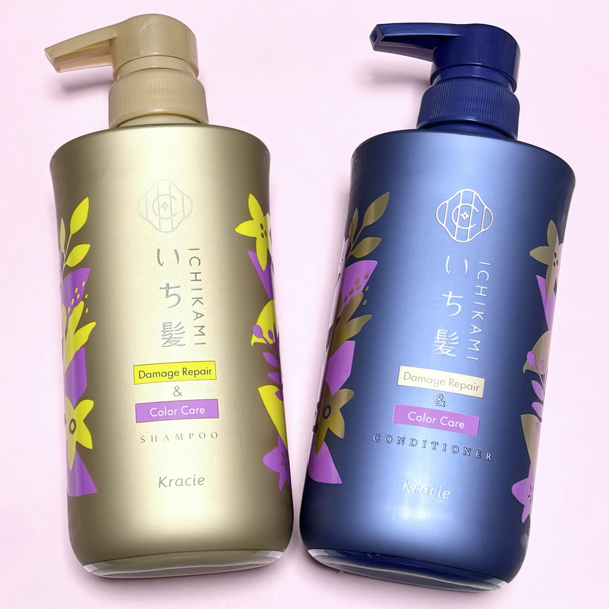 ヘアカラーによるダメージ髪をケアする、いち髪ダメージリペア＆カラーケア シャンプー/コンディショナー🧴🫧

シャンプーは摩擦を軽減してくれるようなモコモコ泡。
洗ってる最中に手ぐしを入れても引っかかりにくくて洗いやすいです。
セミロング