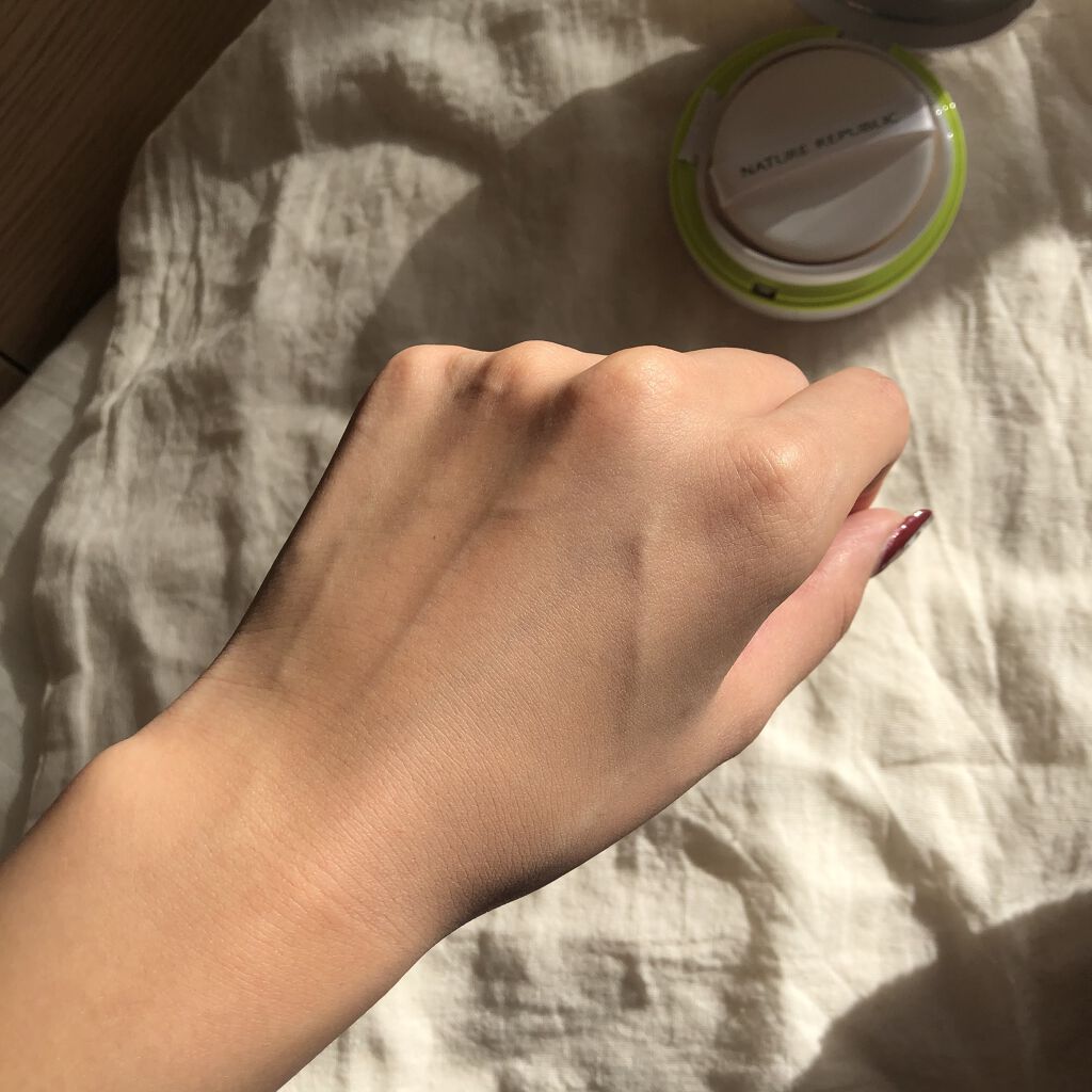 CICA GREEN DERMA The cushion covers skin with soothing effect/ネイチャーリパブリック/クッションファンデーションを使ったクチコミ（2枚目）