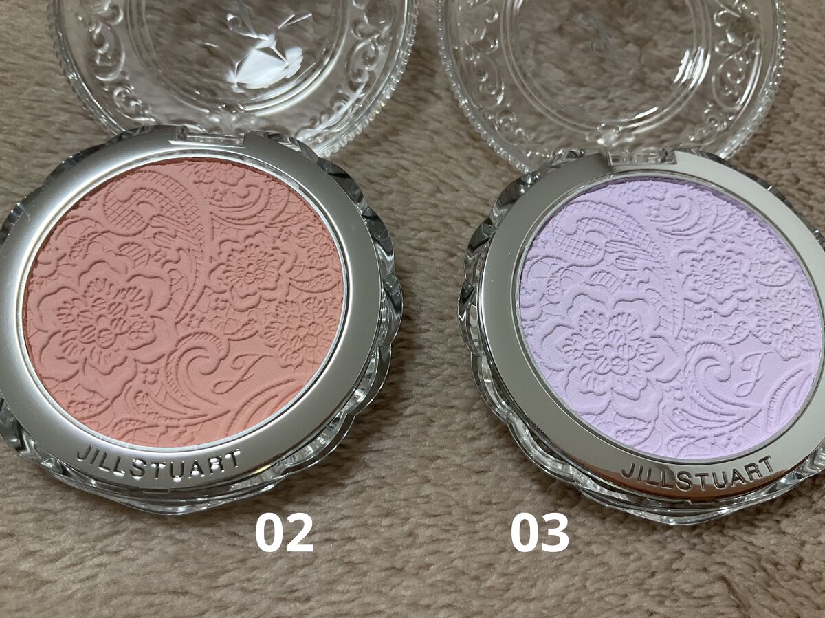 パステルシフォン ブラッシュ  03 lavender macaron/JILL STUART/パウダーチークを使ったクチコミ（2枚目）