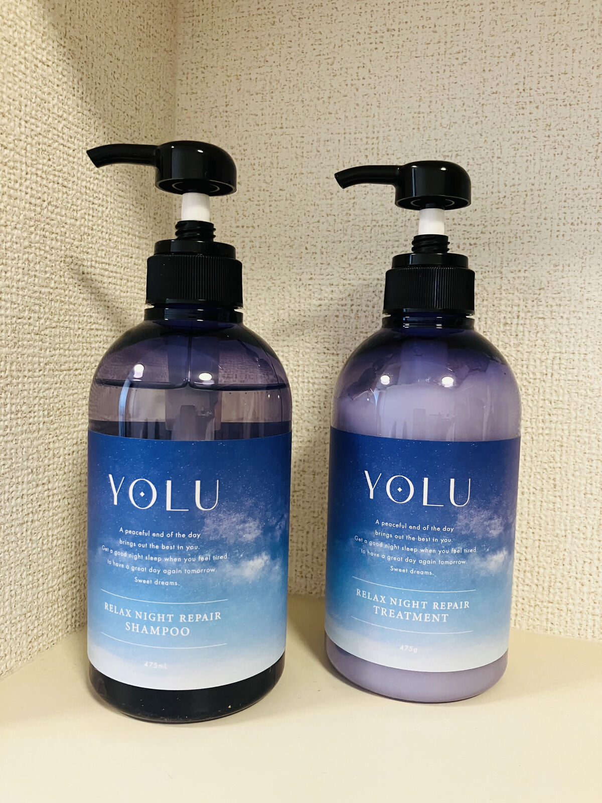 リラックスナイトリペア シャンプー／トリートメント/YOLU/市販シャンプーを使ったクチコミ（1枚目）