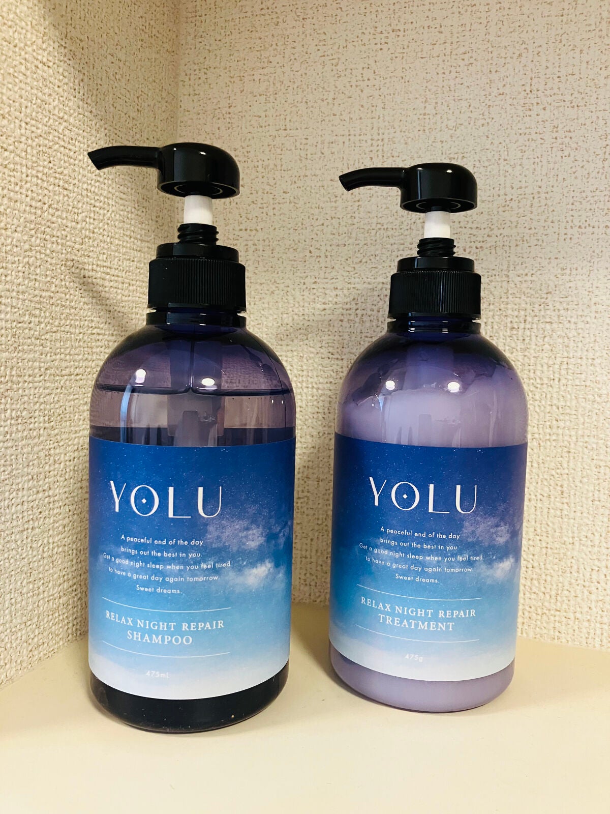 リラックスナイトリペア シャンプー/トリートメント/YOLU/市販シャンプーを使ったクチコミ(1枚目)