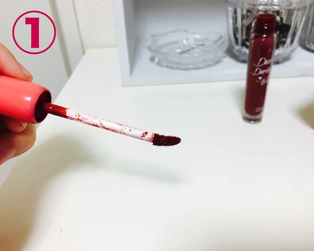 ディアダーリン ウォータージェルティント/ETUDE/リップティントを使ったクチコミ（2枚目）