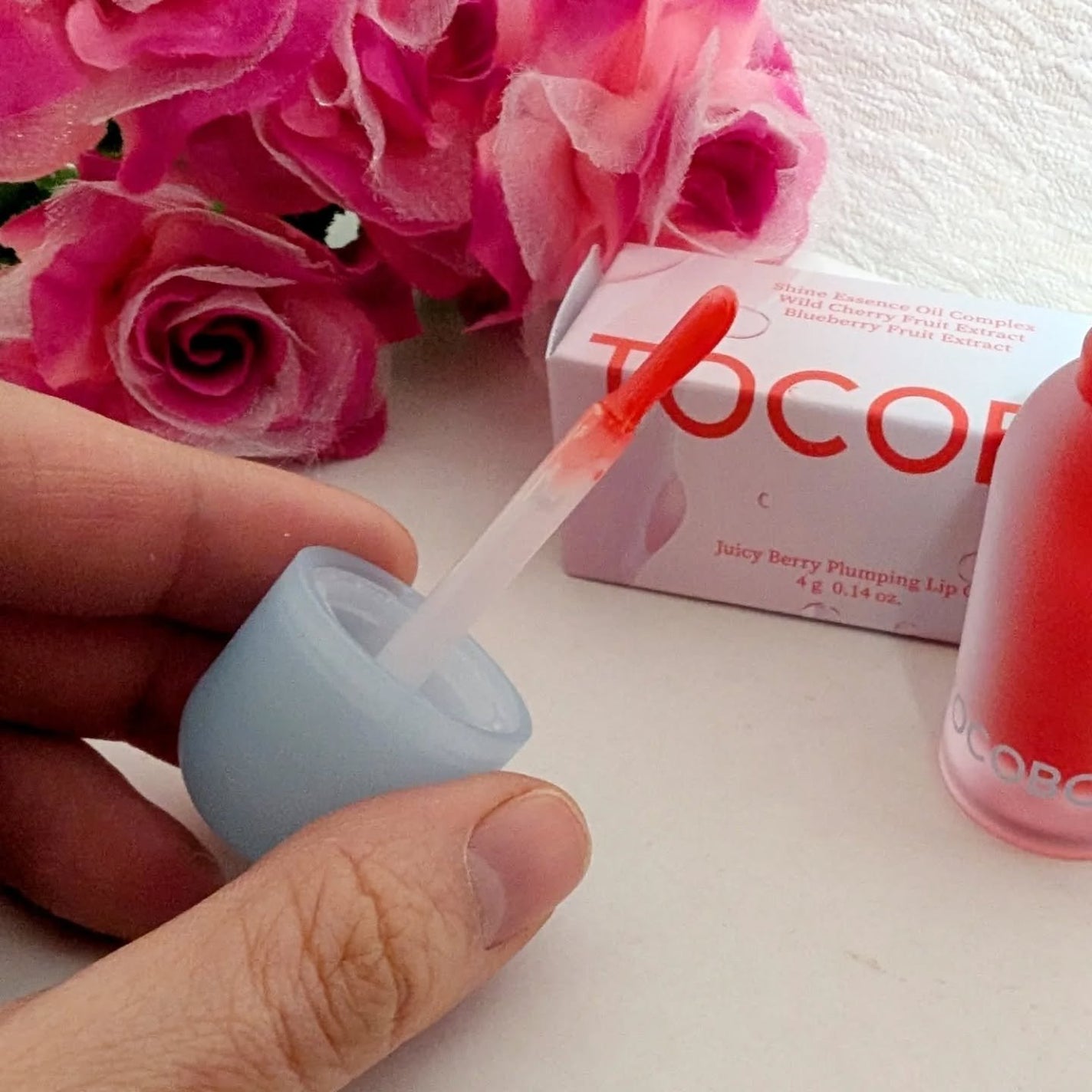ジューシーベリープランピングリップオイル/TOCOBO/リップグロスを使ったクチコミ(4枚目)