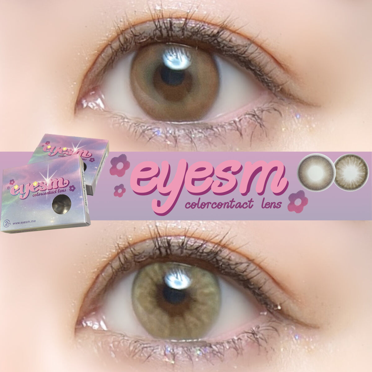 Burnt Brown/eyesm/カラーコンタクトレンズを使ったクチコミ（1枚目）