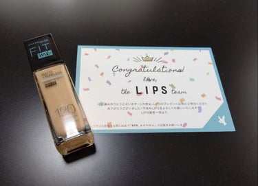 こんにちは☺️
この度、初めてLIPS様のプレゼント企画に当選しました！！！！！ 
しかもファンデーション買い足さないと、、、と言うタイミングだったので感謝しかないです😂
 
MAYBELLINEのファ