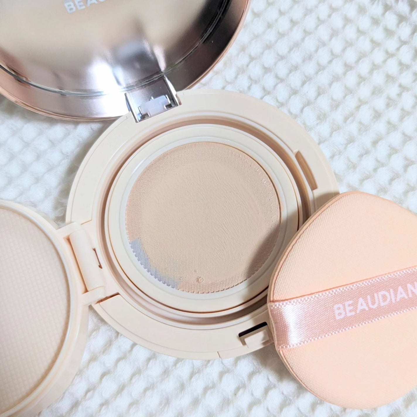 メッシュタイトアップクッション/BEAUDIANI/クッションファンデーションを使ったクチコミ(3枚目)