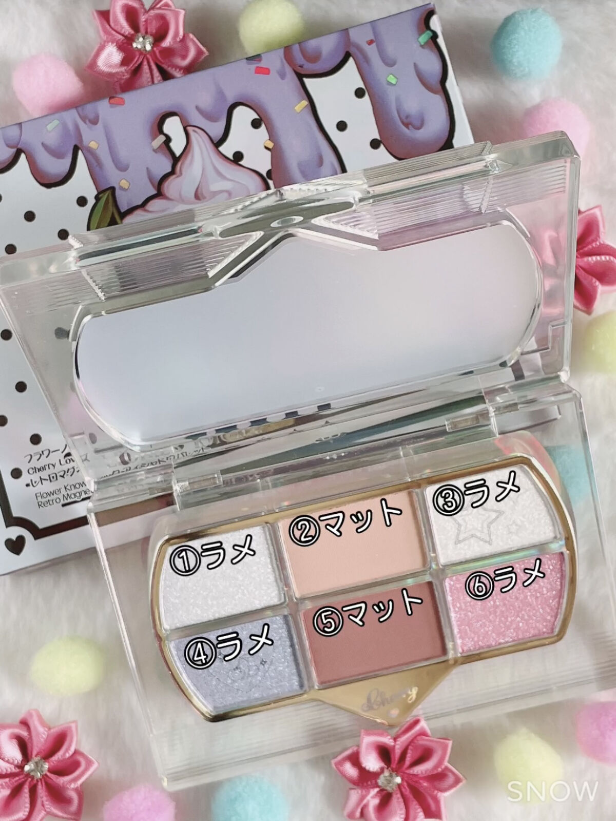 レトロマグネティック アイシャドウパレット  03 ロックベイビー(Rock Baby)/FlowerKnows/アイシャドウパレットを使ったクチコミ（2枚目）