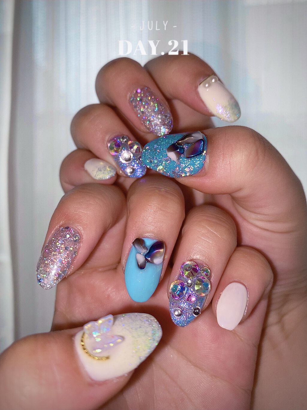 ジェルネイル（ライト対応）/セリア/ジェルネイルを使ったクチコミ（1枚目）