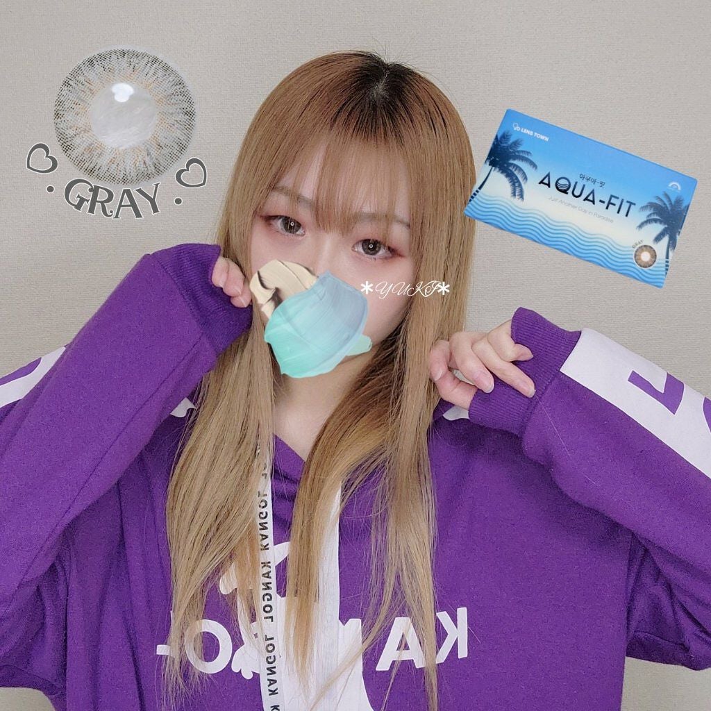 アクアフィットグレー/ザピエル/カラーコンタクトレンズを使ったクチコミ(1枚目)