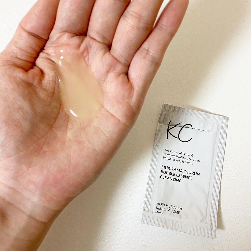 KC むきタマつるん 発泡美容液クレンジング/ハーブ健康本舗/クレンジングジェルを使ったクチコミ（3枚目）