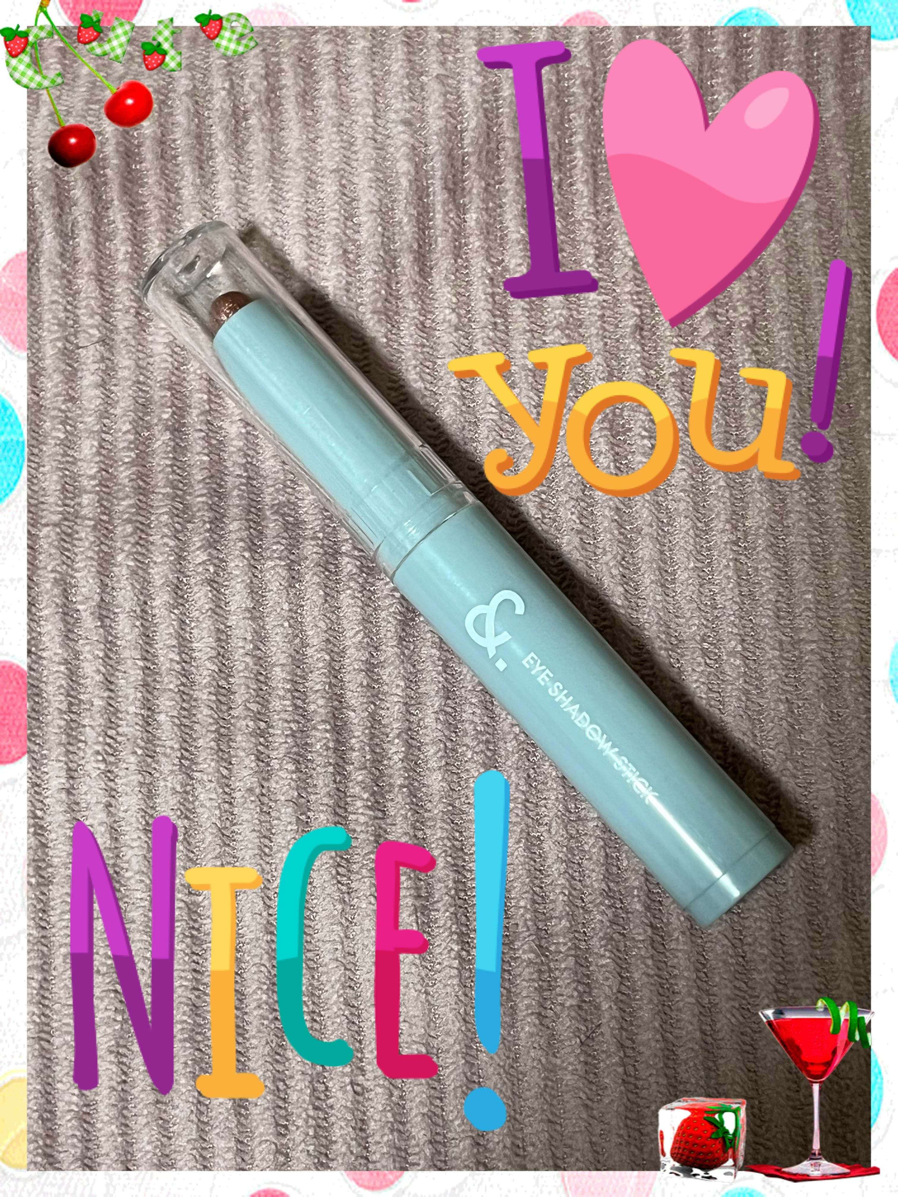 &.アイシャドウスティック レッドブラウン/DAISO/スティックアイシャドウを使ったクチコミ（2枚目）