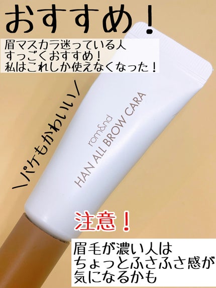 ハンオールブロウカラ/rom&nd/眉マスカラを使ったクチコミ(4枚目)