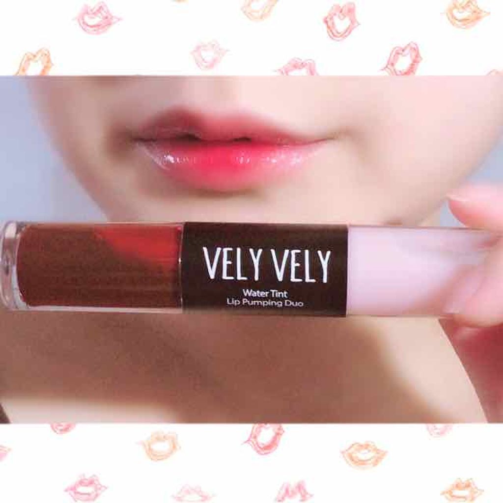 ウォーターティントリッププランピングデュオ/VELY VELY/リップティントを使ったクチコミ(4枚目)
